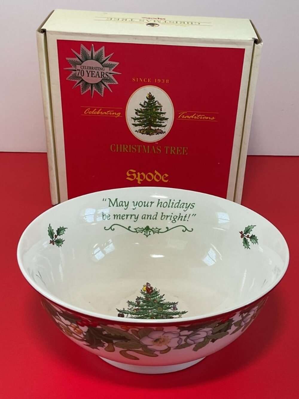 Spode Christmas Tree Candy Bowl 4” Porcelain